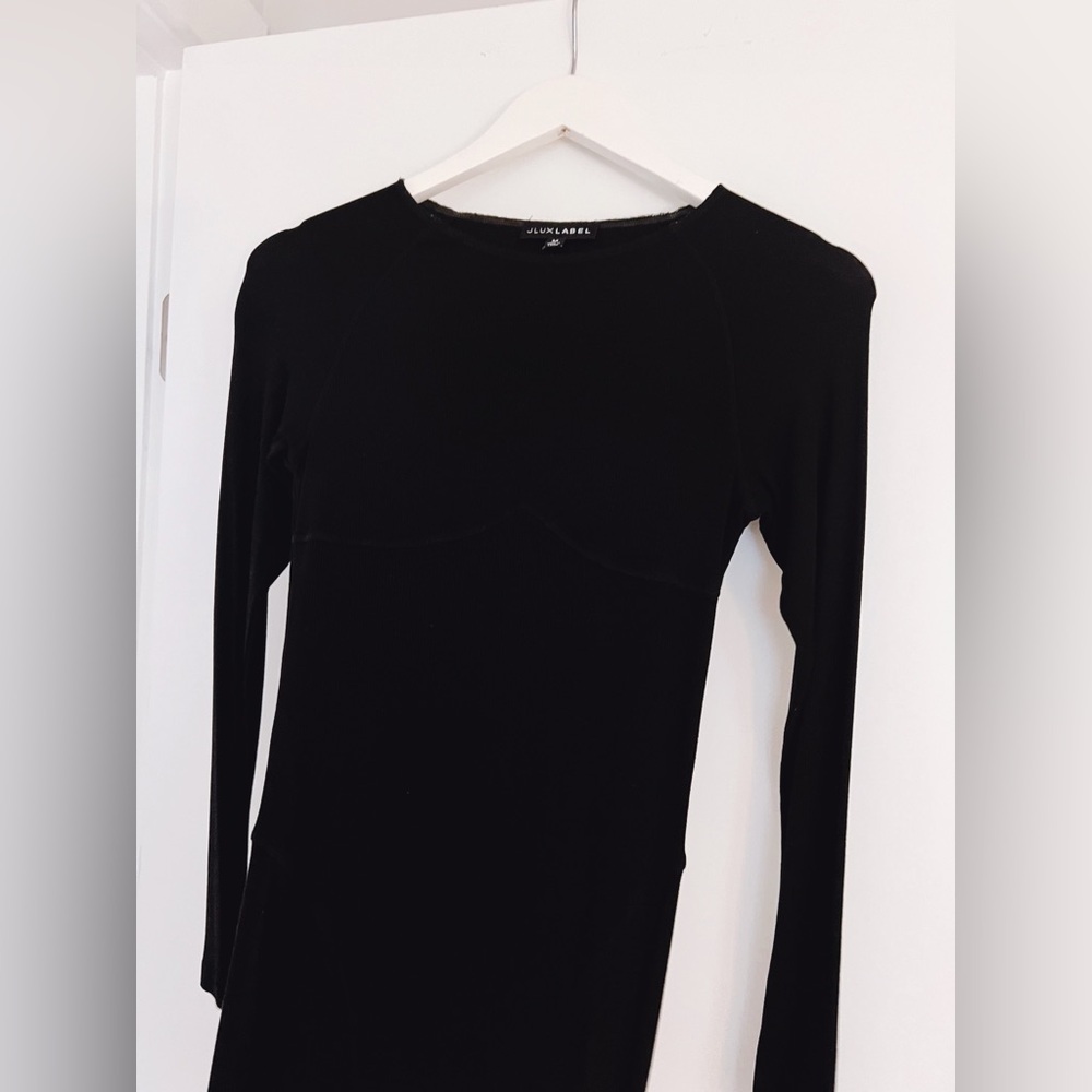 Jluxlabel sz M ribbed 
Black High Expectations Midi Dress - Picture 3 of 5